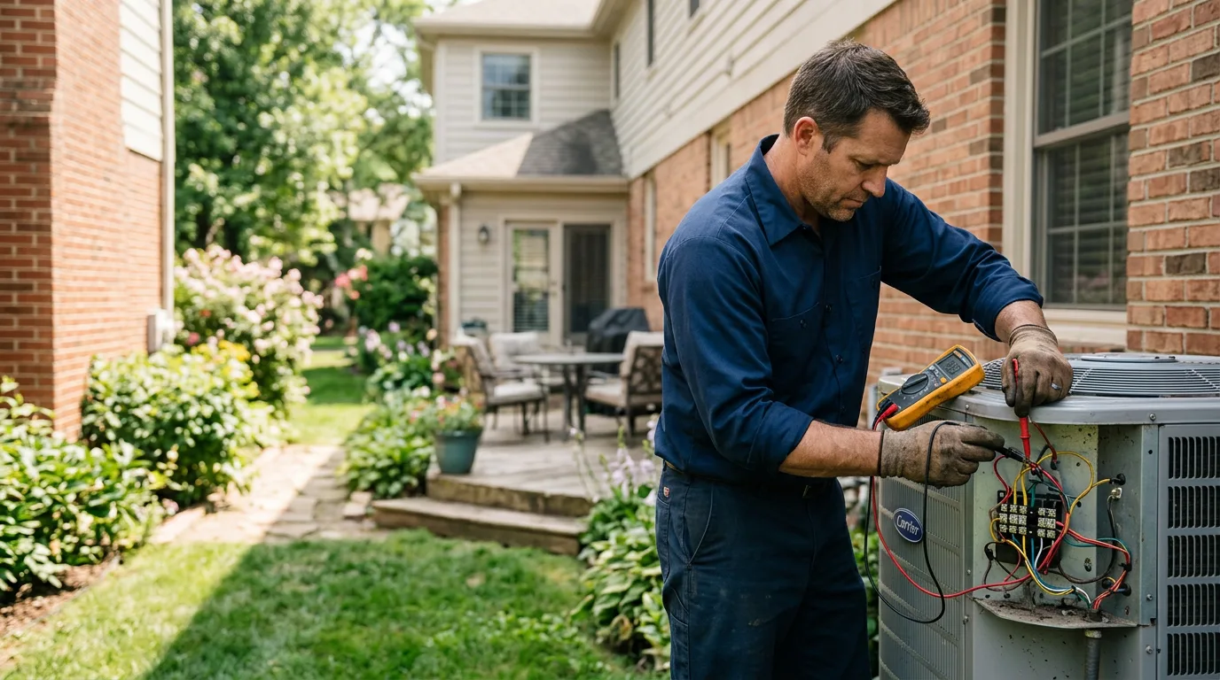 HVAC technician working near Mcclellandtown, PA